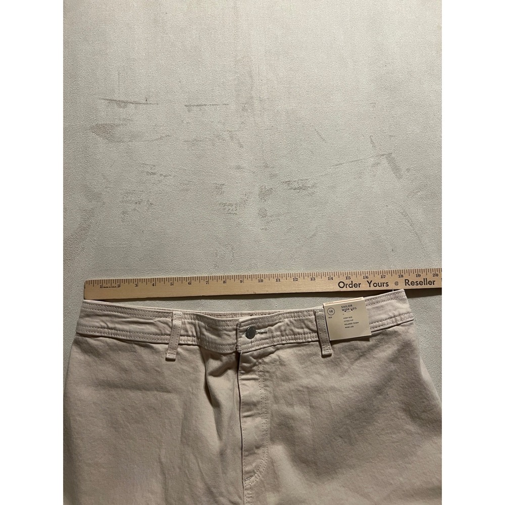 Universal Thread Womens Sailor Wide Leg High Rise Jeans Cream Beige 16 Regular - Picture 5 of 13
